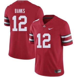 Men's Ohio State Buckeyes #12 Sevyn Banks Red Nike NCAA College Football Jersey Lifestyle BDY7244TR